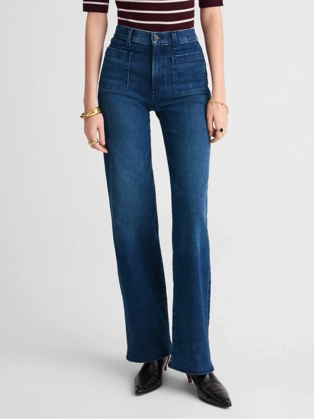 Madewell The Emmett Wide-Leg Full Length Nighthawk Wash Size 27 - Picture 2 of 10